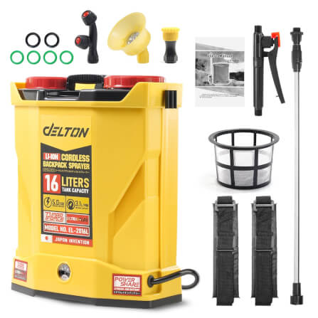 ถังพ่นยาไร้สาย (พร้อมแบตเตอรี่) DELTON รุ่น EL-2016L ULTRAFLEX 20V 4AH_8